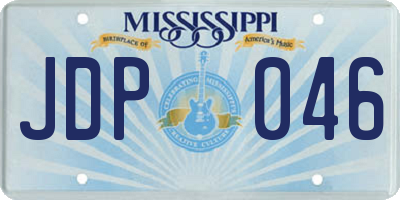 MS license plate JDP046
