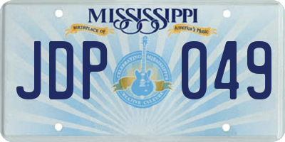 MS license plate JDP049