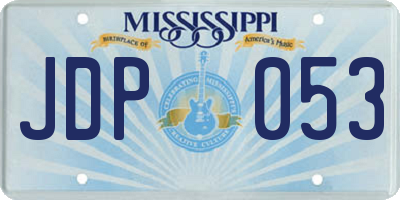 MS license plate JDP053