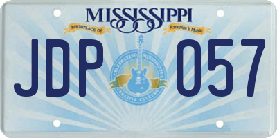 MS license plate JDP057
