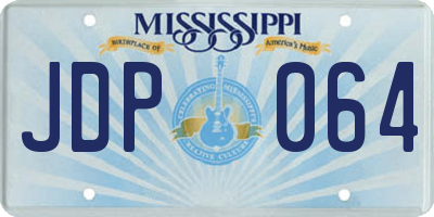 MS license plate JDP064