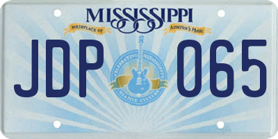 MS license plate JDP065