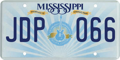 MS license plate JDP066