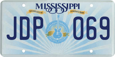 MS license plate JDP069
