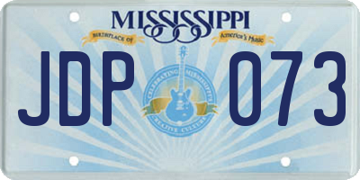 MS license plate JDP073