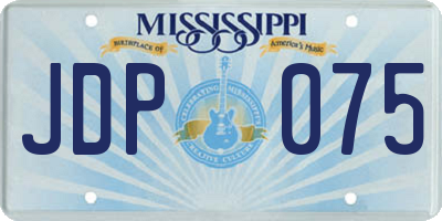 MS license plate JDP075
