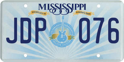 MS license plate JDP076