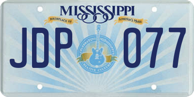 MS license plate JDP077