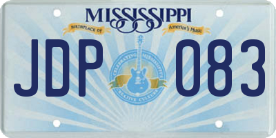 MS license plate JDP083