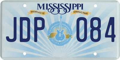 MS license plate JDP084
