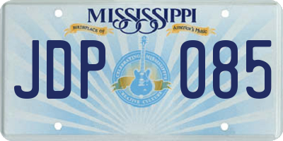 MS license plate JDP085