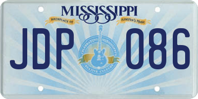 MS license plate JDP086