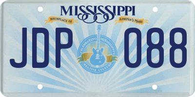 MS license plate JDP088