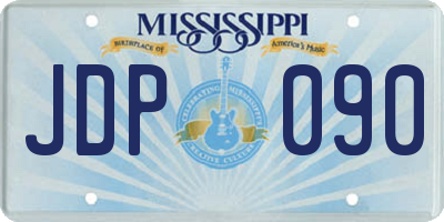MS license plate JDP090