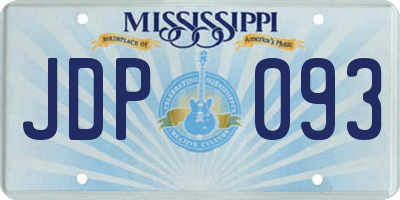 MS license plate JDP093