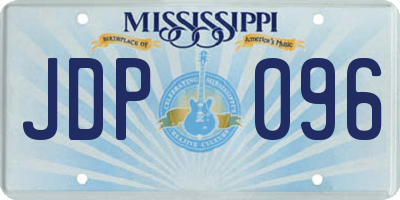 MS license plate JDP096