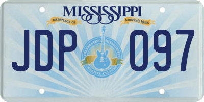 MS license plate JDP097