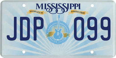 MS license plate JDP099