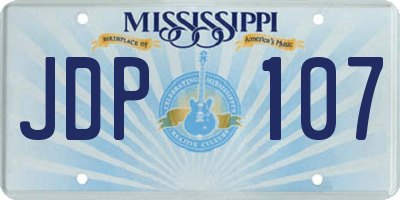 MS license plate JDP107