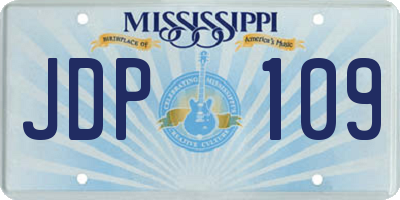 MS license plate JDP109