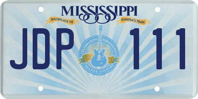 MS license plate JDP111