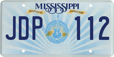 MS license plate JDP112