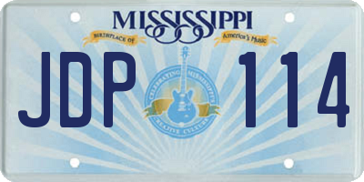 MS license plate JDP114