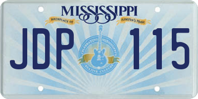 MS license plate JDP115