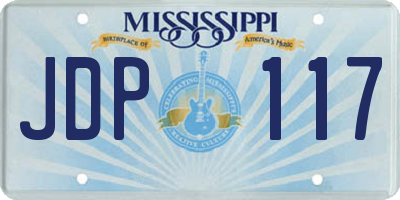 MS license plate JDP117