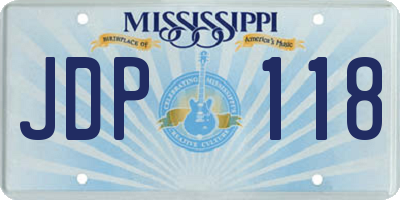 MS license plate JDP118