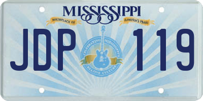 MS license plate JDP119