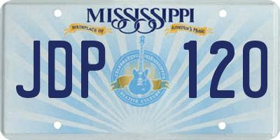 MS license plate JDP120