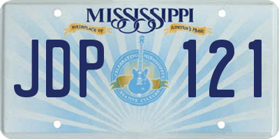 MS license plate JDP121