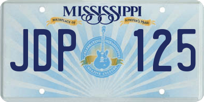 MS license plate JDP125