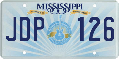 MS license plate JDP126