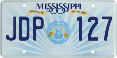 MS license plate JDP127
