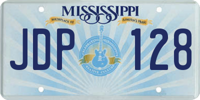 MS license plate JDP128