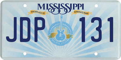 MS license plate JDP131