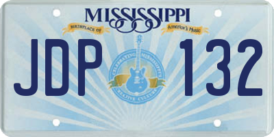 MS license plate JDP132
