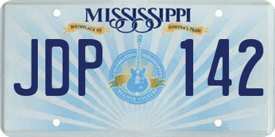 MS license plate JDP142