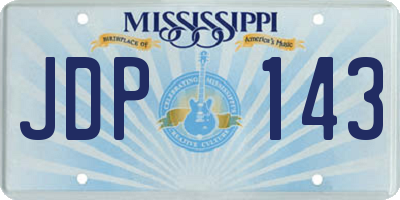 MS license plate JDP143