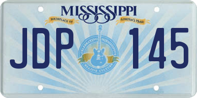 MS license plate JDP145