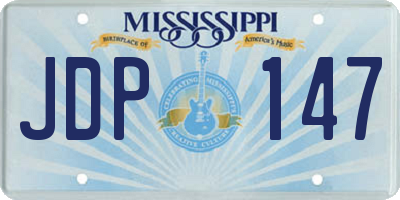 MS license plate JDP147