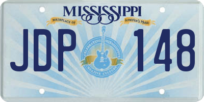 MS license plate JDP148