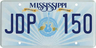 MS license plate JDP150
