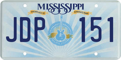 MS license plate JDP151