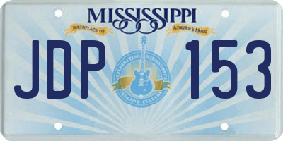 MS license plate JDP153