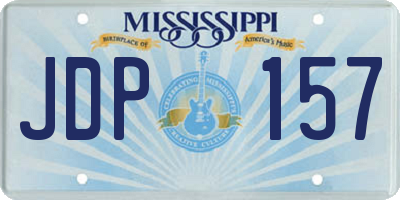 MS license plate JDP157