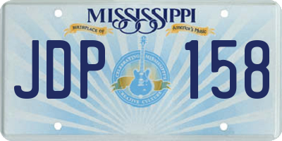 MS license plate JDP158