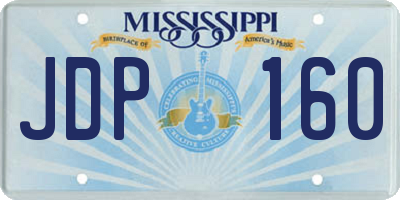 MS license plate JDP160